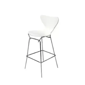 banqueta cromada branca